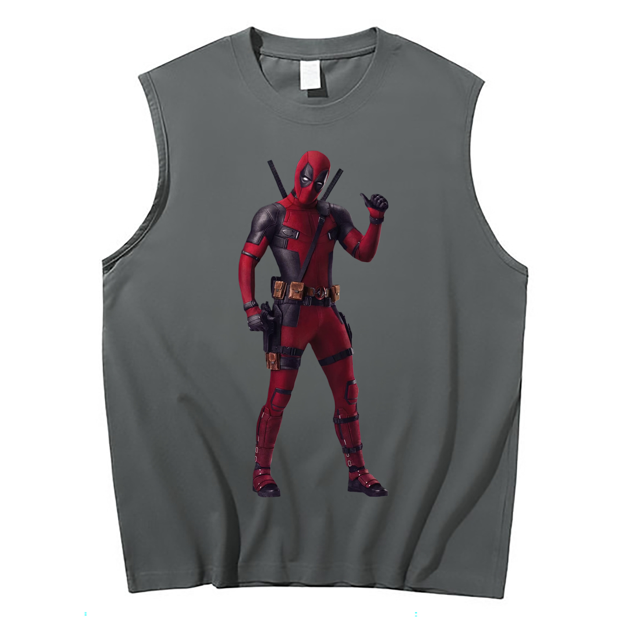 （画像用） Deadpool デッドプール コットン100％タンクトップ（フロントプリント）